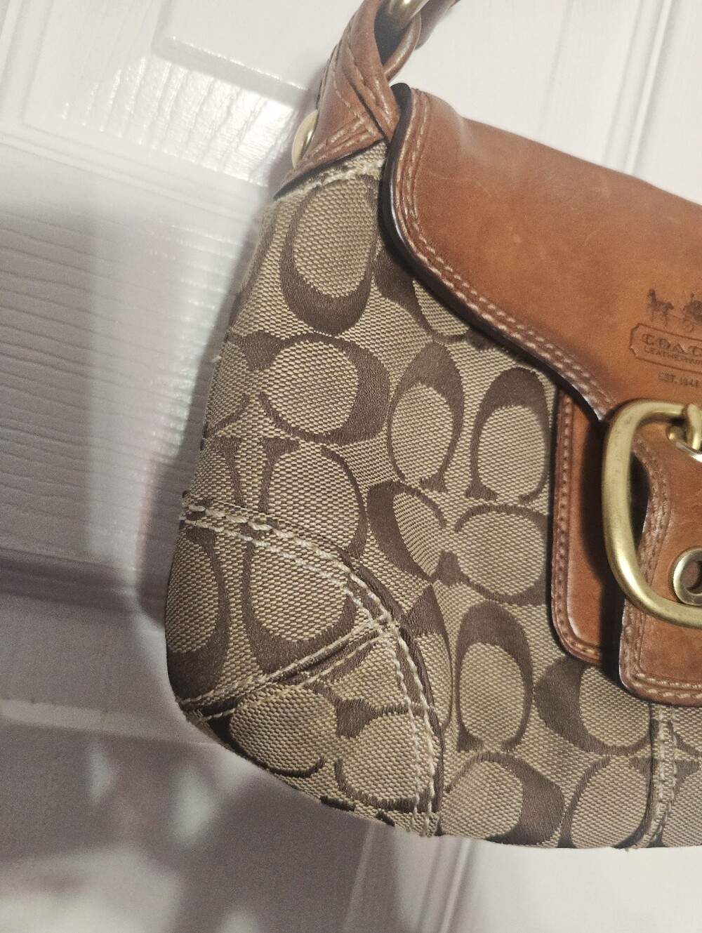 Y2K Vintage Coach Bleecker SoHo Signature Flap Shoulder Bag Purse Style 11441 - Picture 3 of 16